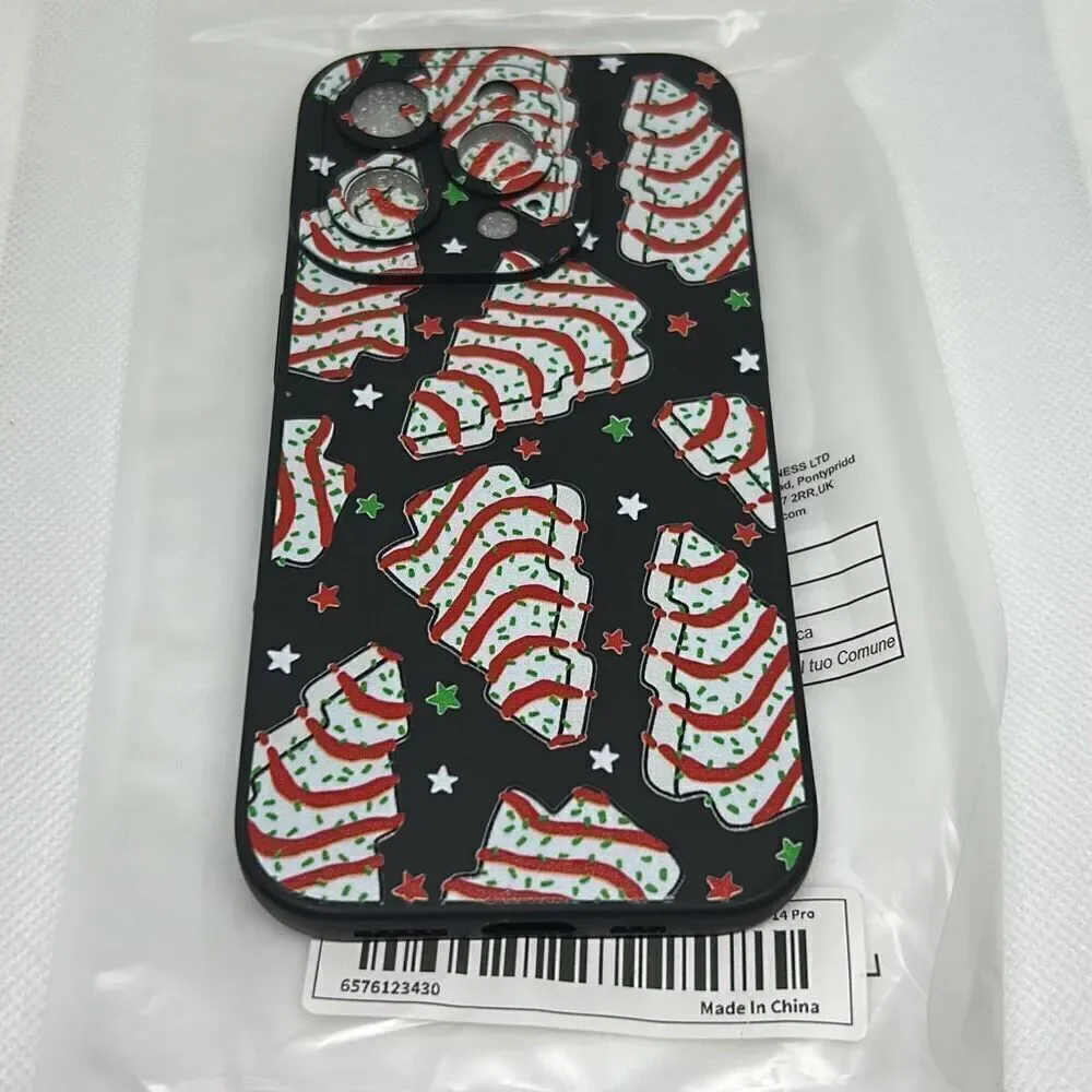 iPhone 14 Pro Phone Case Christmas Tree Snack Cake
